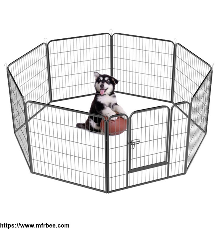metal_exercise_pen_dog_kennel_dog_fence_for_outdoor_indoor_with_lock