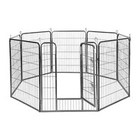 more images of Metal Exercise Pen Dog Kennel Dog Fence for Outdoor Indoor with Lock