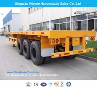 40' Tandem Axle Heavy Duty Suspension High Bed Platform Cargo Trailer with Winch for Bulk Cargo or Container Transport