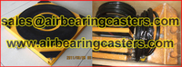 Air bearings for transporting heavy cargo with detailed