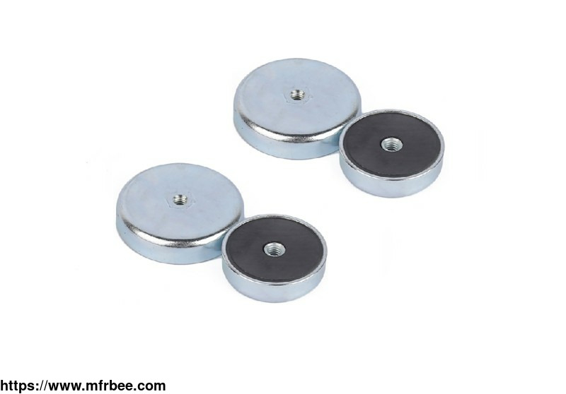 flat_ferrite_pot_magnets_with_threaded_hole