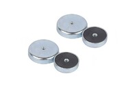 more images of Flat Ferrite Pot Magnets With Threaded Hole