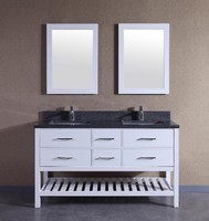 more images of American Solid Wood Double Sinks Bathroom Vanity