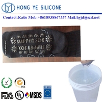 Liquid screen printing silicone rubber ink for antiskid socks