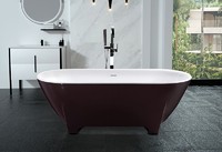 67 Inch Acrylic Freestanding Bathtub Black