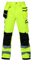 Mens Fluorescent Yellow EN20471 Workwear Trousers B221
