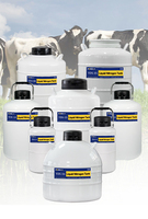 210mm large diameter bovine semen cryogenic Dewar tank 15L liquid nitrogen container