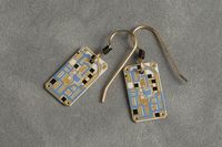 more images of Blue Apple Oscillator Earrings
