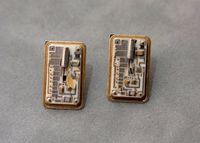 Circuit Board Post Earrings