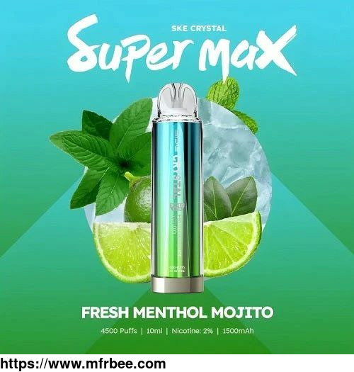 ske_crystal_super_max_4500_fresh_menthol_mojito_disposable_vape_bar