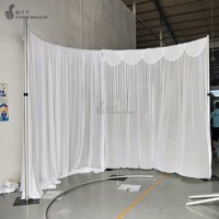 more images of 10ft diameter half round pipe and drape system half circle wedding backdrop