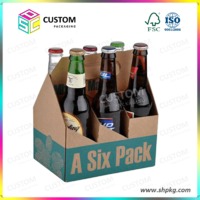 Six pack beer packing carton box