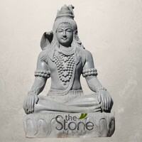 Shiva Statue In Black Stone Dhyana Mudra 42″