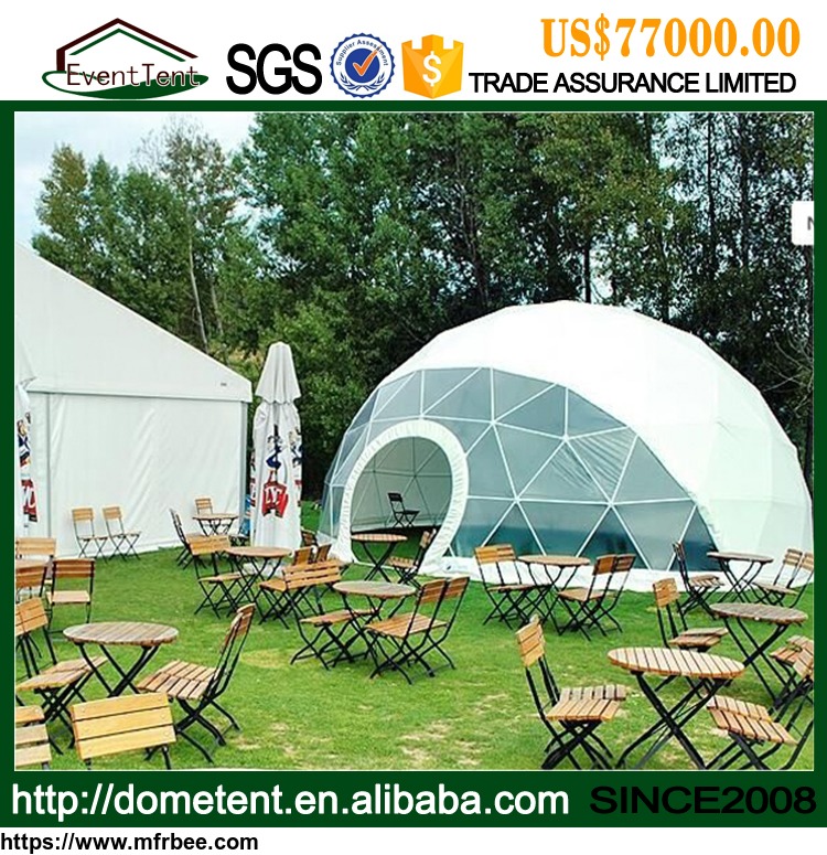 steel_frame_white_pvc_quality_geodesic_dome_tent_for_camping
