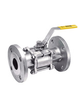 GKV-237L Ball Valve, 3 Piece, Flanged Connection, Full Port, With Lever Handle