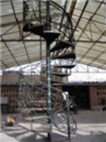 Indoor Wrought iron spiral staircase